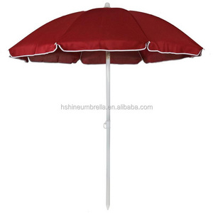 180cm small stainless steel plastic outdoor beach sun shade parasol with tilt