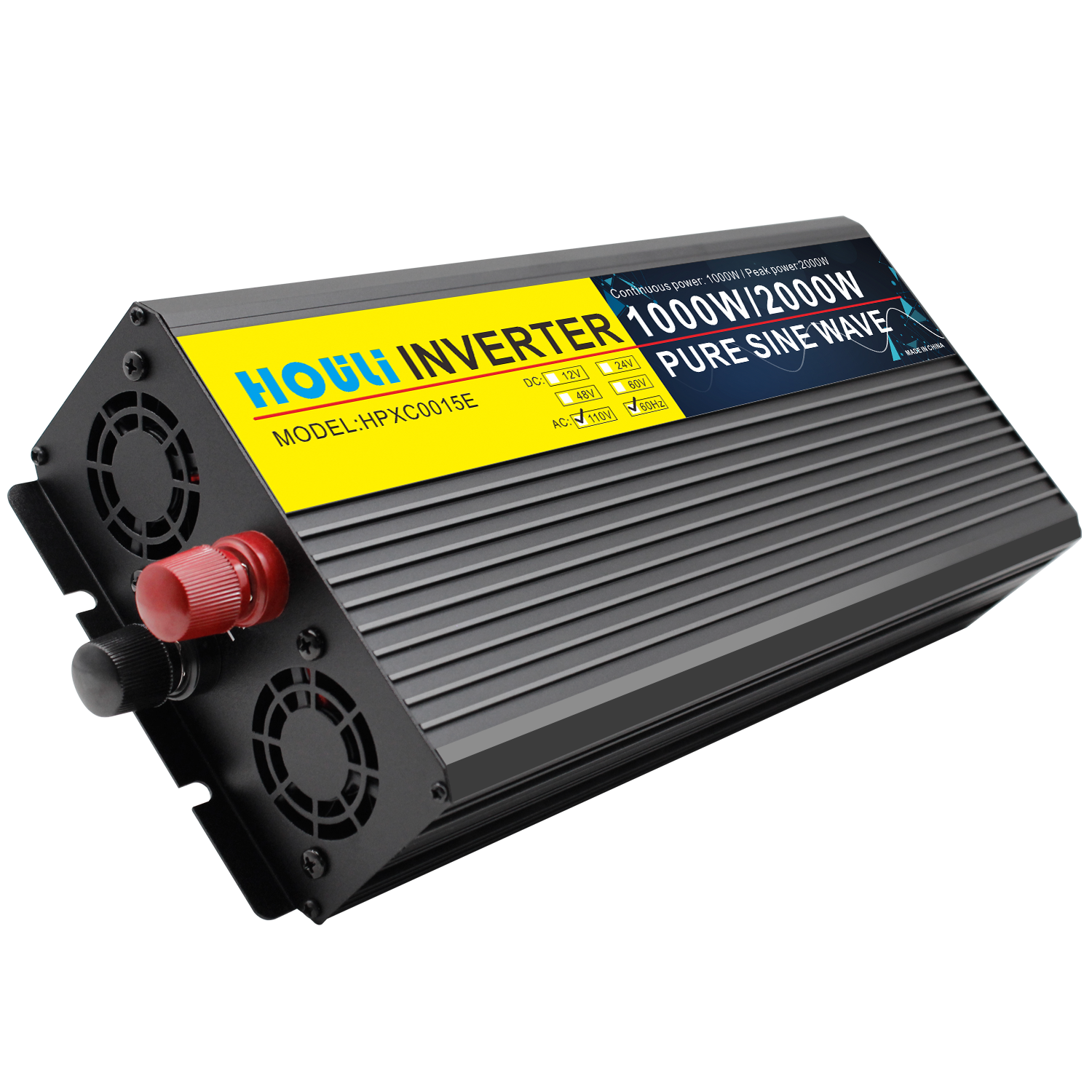 HOULI 2000W Power Inverter Dc 12V To Ac 110V Pure Sine Wave Inverter Car Conversor De 2000w 24v 48v  110v Onda Sinusoidal Pura