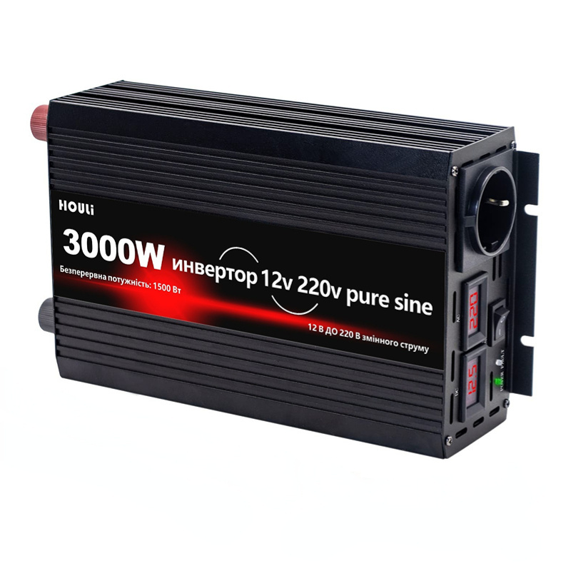 HOULI 1000W 1600W 2000W Generator Inverter 12V Power Inverter 24V 4000 Watt Pure Sine Wave Inverter Onda Pura Inversora