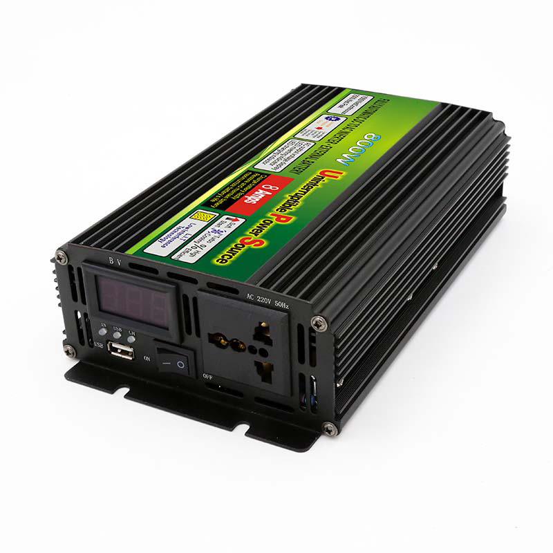 HOULI Rechargeable 800W / 1600W Ups Inverter 12V To 220V Modified Sine Wave Solar Ups Inverter with Charger