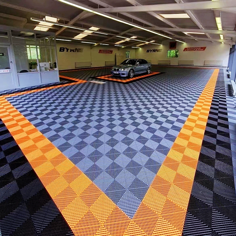 Factory sales Removable Interlocking Garage Flooring PP PVC Garage Floor Tiles Plastic For Warehouse Showroom Car Detailing Shop