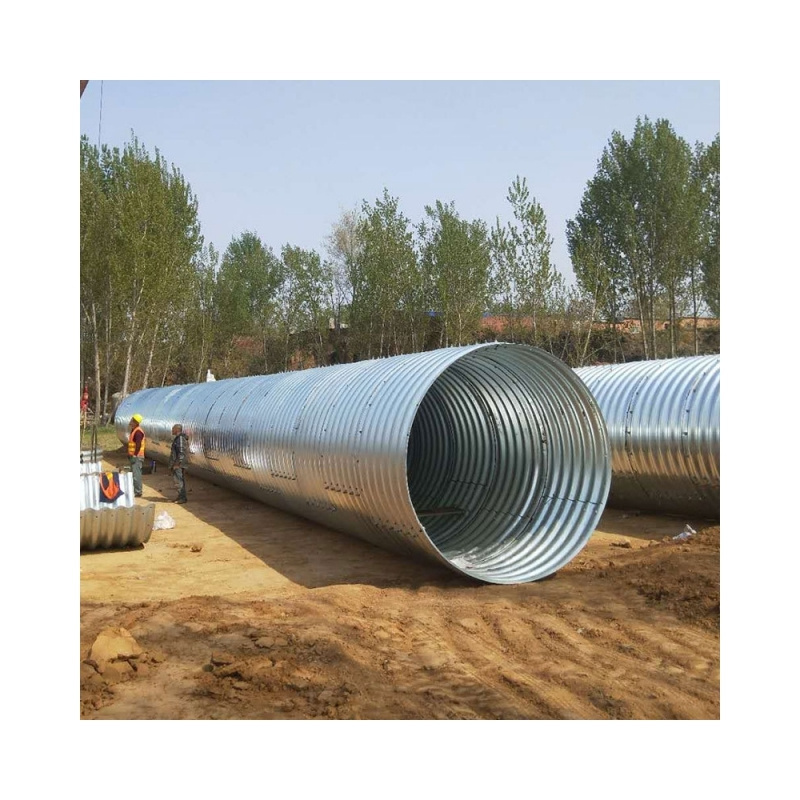 The Culvert Or Drainage Corrugated Steel Pipe Hot Dip Corrugated Galvanized Steel Pipe Culvert