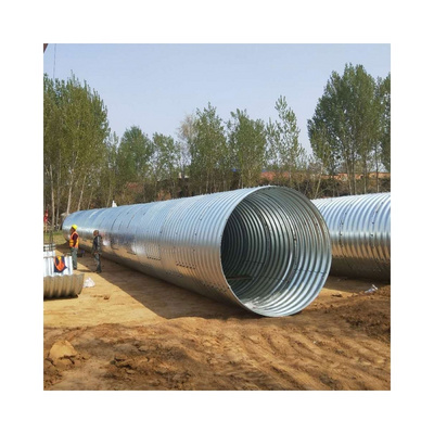 The Culvert Or Drainage Corrugated Steel Pipe Hot Dip Corrugated Galvanized Steel Pipe Culvert