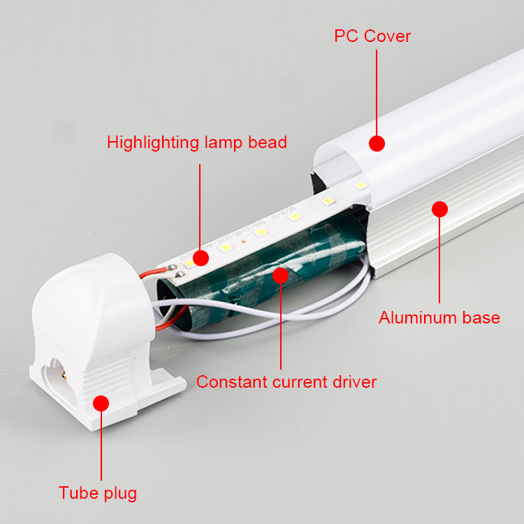 Aluminum T5 T8 LED Tube Light Fixture 2 4 Feet 9W 18W 24W 36W T8 Integrated LED Tube Lighting