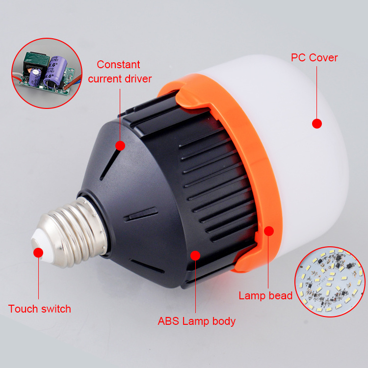 Energy Saving Lighting Spare Battery E27 Bulb Rechargeable Home Led Emergency Charging Light