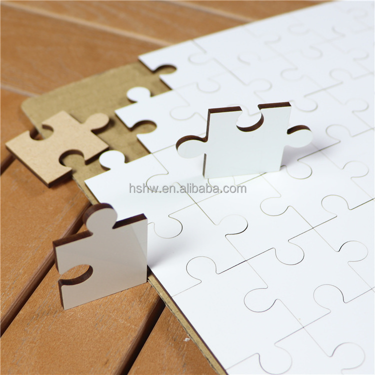 China Factory Wholesale Printable Wood Materials Jigsaw A3 Mdf Blank Dye Sublimation Puzzle For Adults