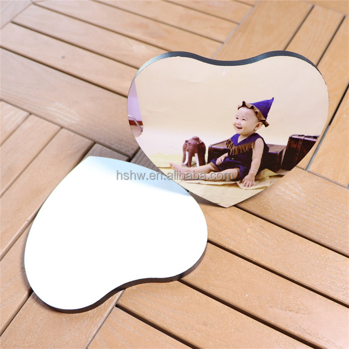 MDFSUB Wholesale Custom Blank Wooden Photo Frame Picture Plaques Heart Shape Desktop Creative MDF Wood Frame