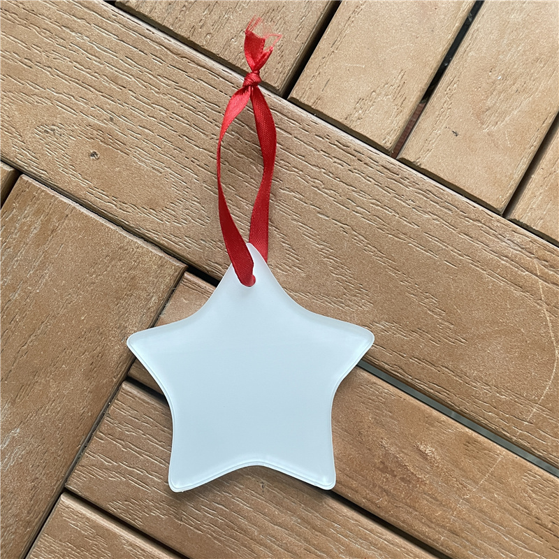 MDFSUB Star Acrylic Christmas Ornaments Acrylic Christmas Ornaments sublimation Acrylic Ornaments sublimation Printing