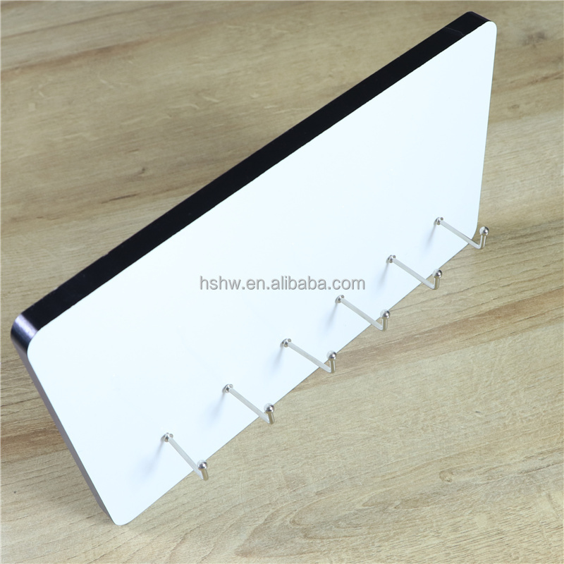 Wholesale 6 hooks 15mm Thick Printable Door Coat Rack MDF Wood Blank Sublimation Key Hangers