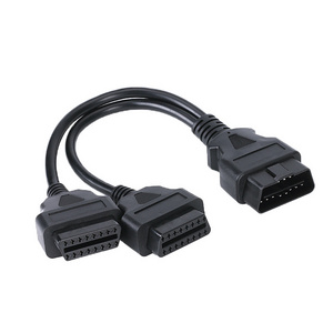 OBD 2 II 16 Pin OBDII 16pin J1962 Male To Female GPS Connector Car OBD2 Diagnostic Adapter Y Splitter Converter Extension Cable