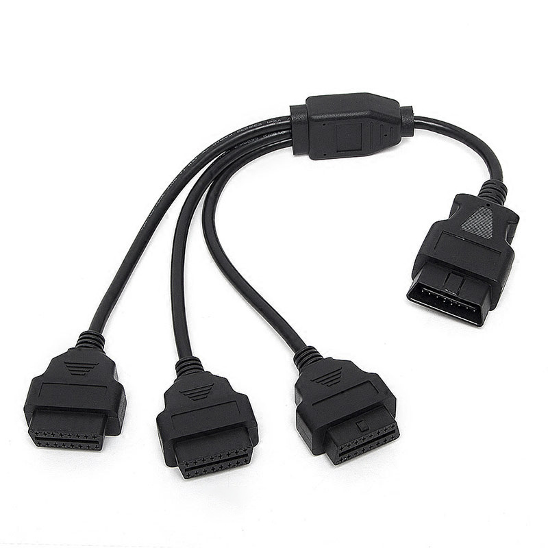 OBD 2 II 16 Pin OBDII 16pin J1962 Male To Female GPS Connector Car OBD2 Diagnostic Adapter Y Splitter Converter Extension Cable