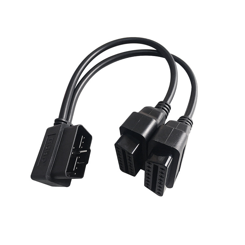 OBD 2 II 16 Pin OBDII 16pin J1962 Male To Female GPS Connector Car OBD2 Diagnostic Adapter Y Splitter Converter Extension Cable