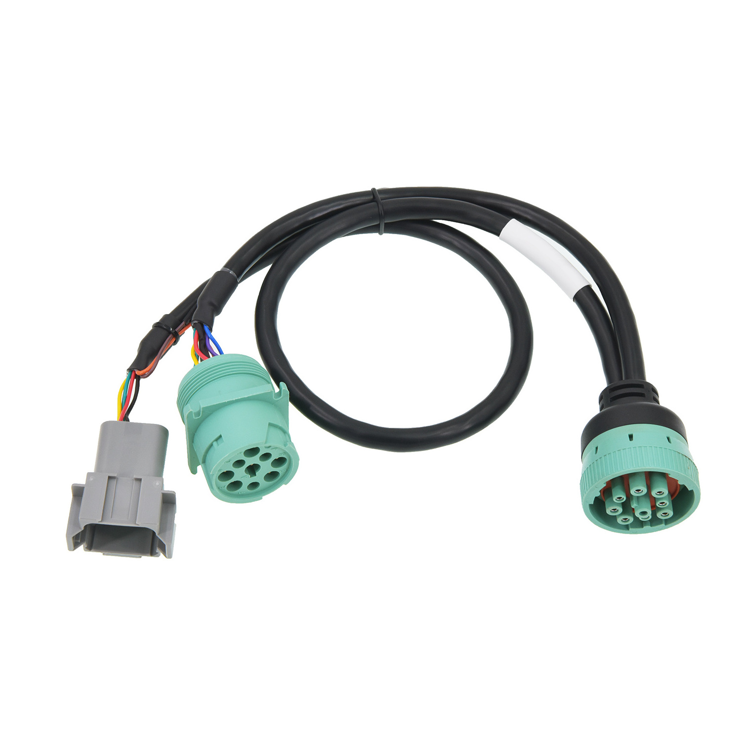 J1939 9Pin Male To 16pin OBD2 16P Female Heavy Duty Truck Vehicle Diagnostic Y Splitter Adapter Cable For Volvo with 16 Pin