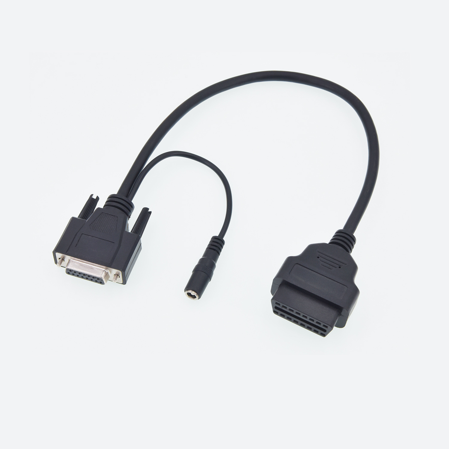 Custom 60CM 2 Meter 4 Feet OBDII OBD-II OBD2 OBD II 16Pin Male to RS232 DB9 DB 9Pin Female Connector Laptop Data Wire Cable