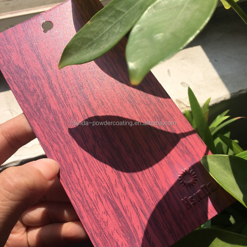 Wood effect epoxy polyester powder coating paint for aluminium