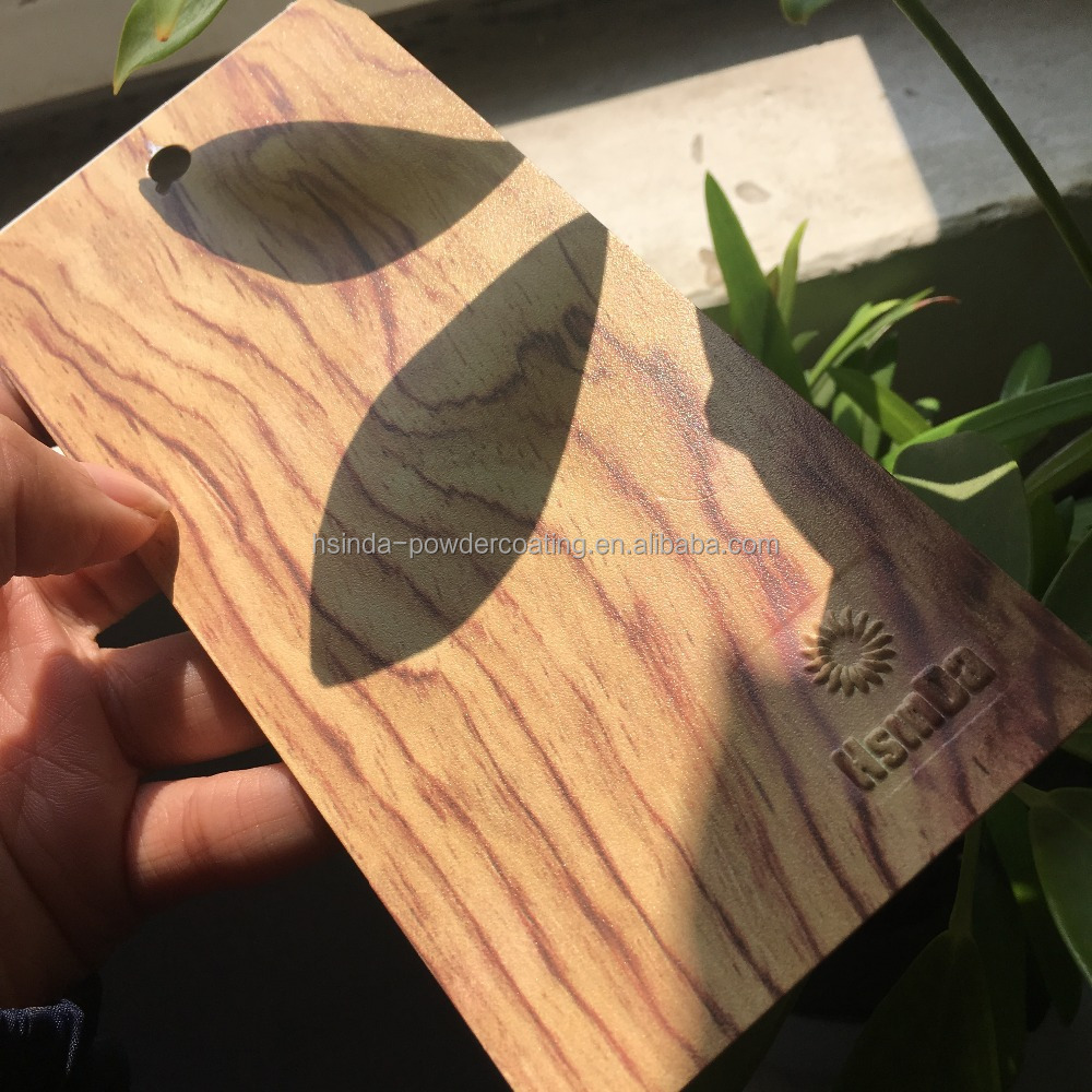 Wood effect epoxy polyester powder coating paint for aluminium