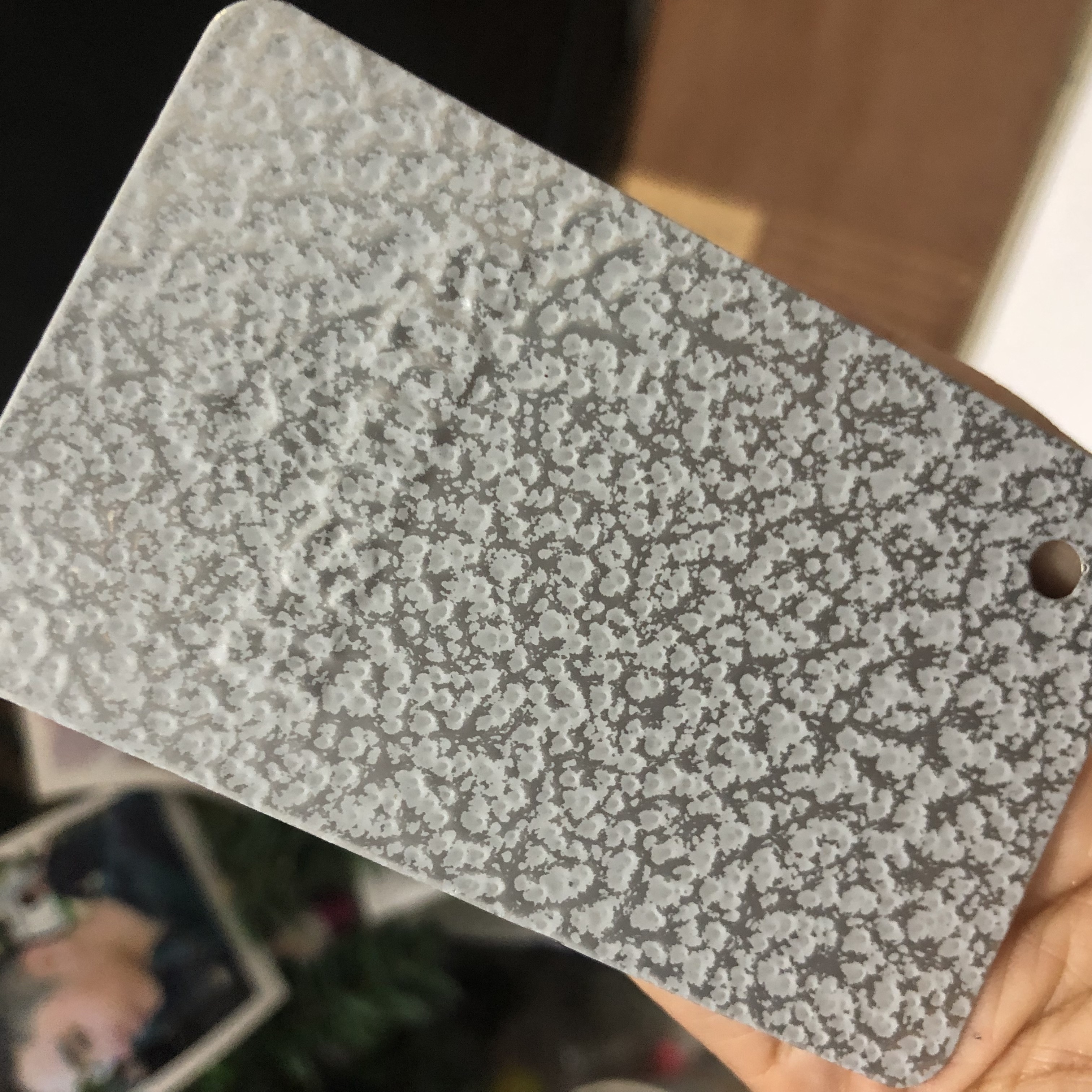 Hammerstone Metallic White Silver Snow Antique Hammer Texture Epoxy Powder Coating for Steel Curtain