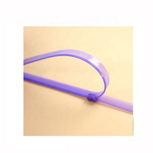 Transparent pp zipper without teeth zipper slider pe zipper for plastic bag