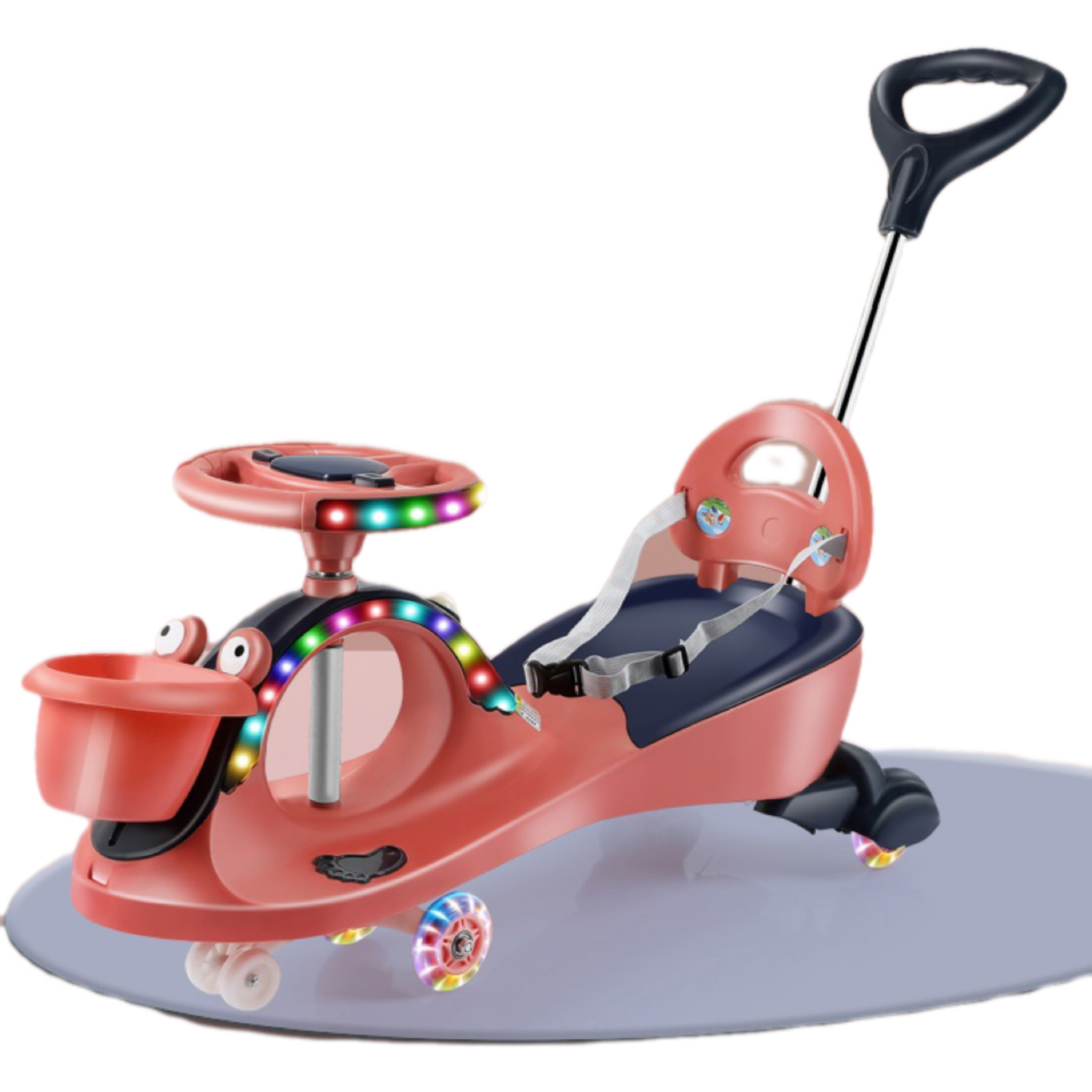 new model china made cheap price kids ride on toy car kids twister swing toy car with PU wheel