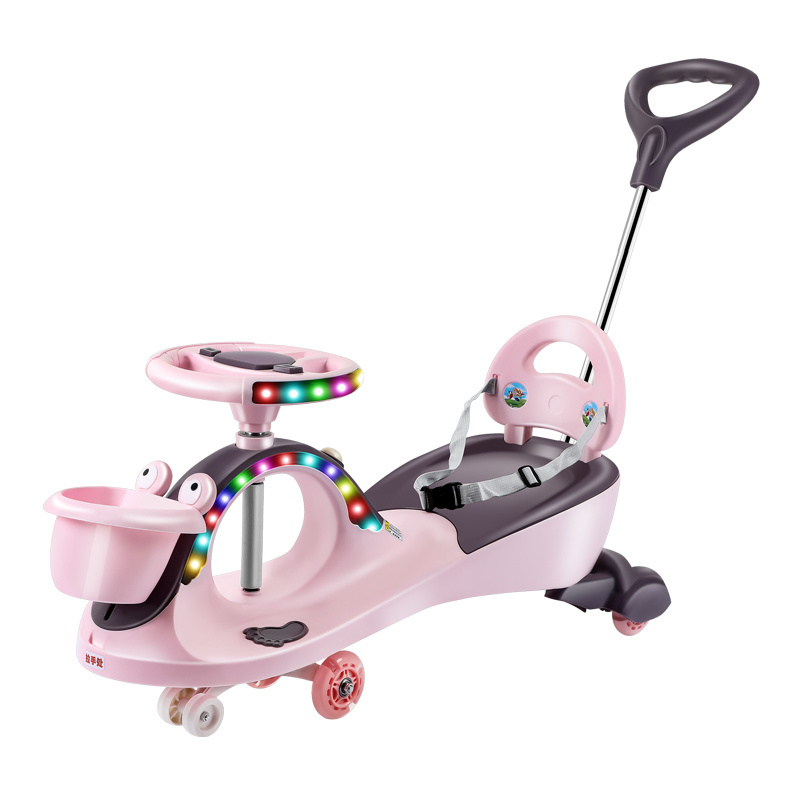 new model china made cheap price kids ride on toy car kids twister swing toy car with PU wheel