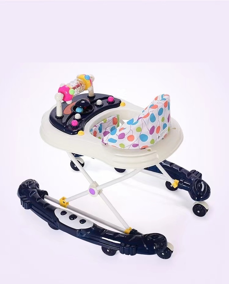 2023 Children Adjustable Foldable Push Baby Bouncer Wheels Jumper Activity Toys Baby Walker with Wheels and Music BestSuppliers