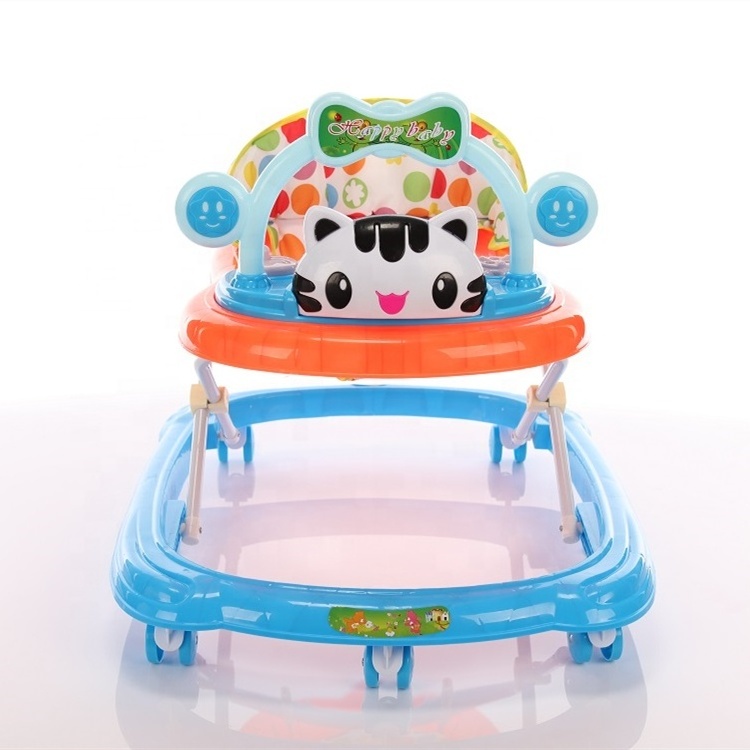 2023 Children Adjustable Foldable Push Baby Bouncer Wheels Jumper Activity Toys Baby Walker with Wheels and Music