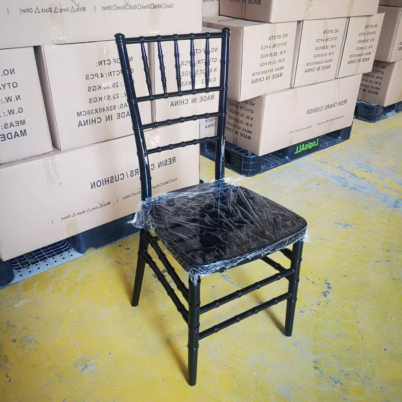 Modern Stacking Event Party Stock Plastic Solid Black Wedding Acrylic Ghost Chair