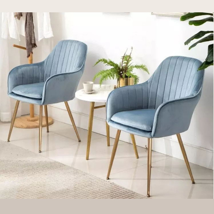 High quality High back modern comfortable boucle fabric colorful velvet nordic dining chair living room chairs price