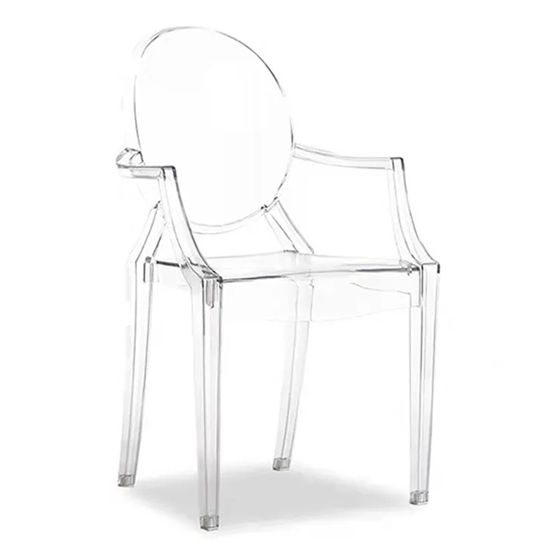 Factory Price dining room furniture stackable acrylic salon ghost chair crystal wedding transparent plastic chairs wholesale