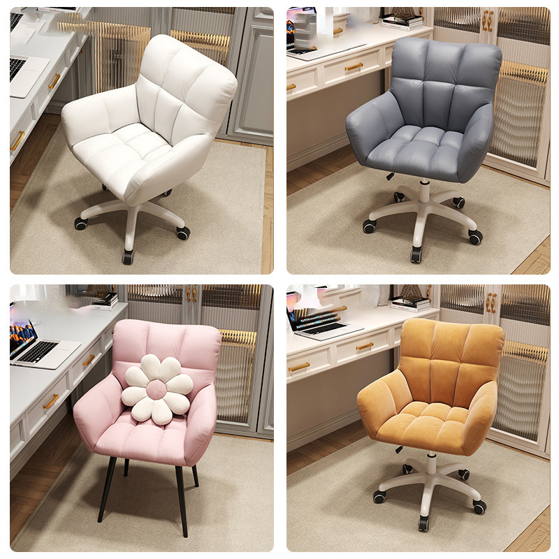 Hebei cheap price Modern French Adjustable Lift velvet pu Leather home Office Chair revovling Swivel Living Room chairs