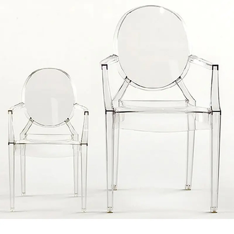 Factory Price dining room furniture stackable acrylic salon ghost chair crystal wedding transparent plastic chairs wholesale