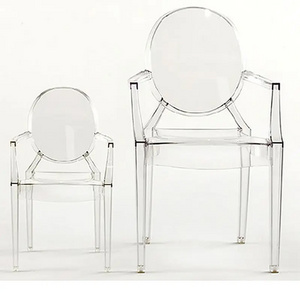 Factory Price dining room furniture stackable acrylic salon ghost chair crystal wedding transparent plastic chairs wholesale