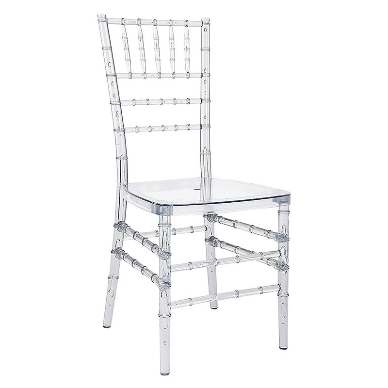 HAOSI hotel furniture outdoor lawn wedding hotel white Acrylic factory direct price hotel dining chair accent chair