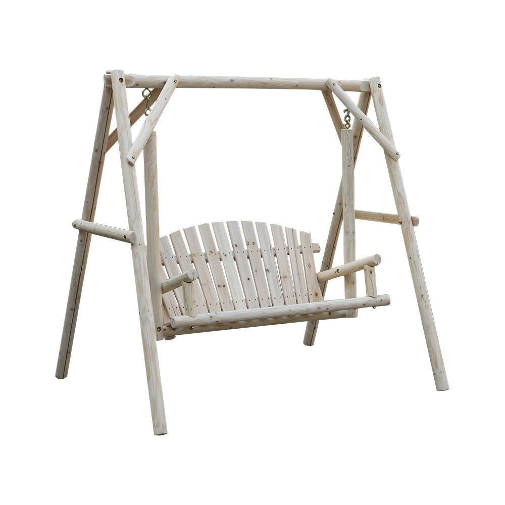 Good quality natural wood swing outdoor individual package china fir wooden swing bench