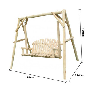 High quality fashion outdoor garden swing patio fir wooden porch swing for adults