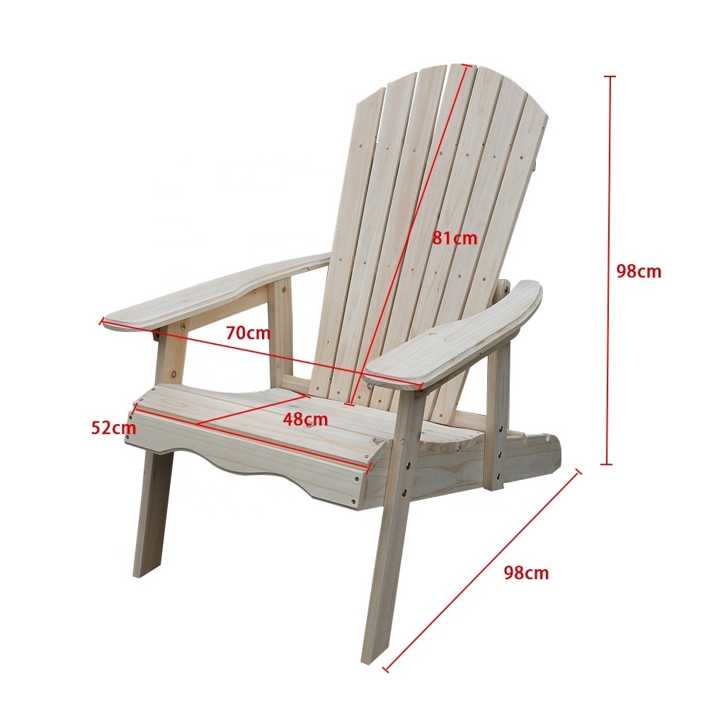 New style outdoor furniture adirondack chair logs wooden comfort adirondack chair