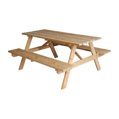 High Quality 5Ft Outdoor Garden Wooden Picnic Bench Table Patio Furniture Outdoor Picnic Table