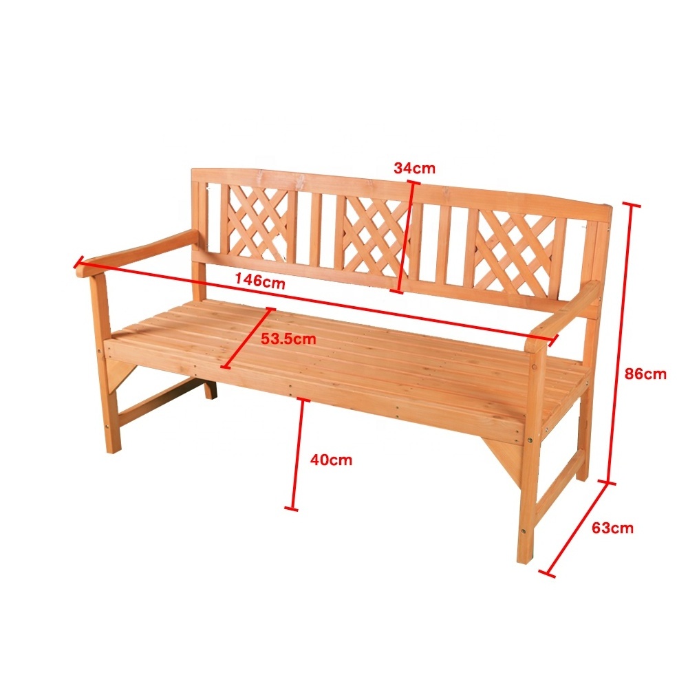 Outstanding quality comfy outdoor lounge patio double chair outdoor wooden chair