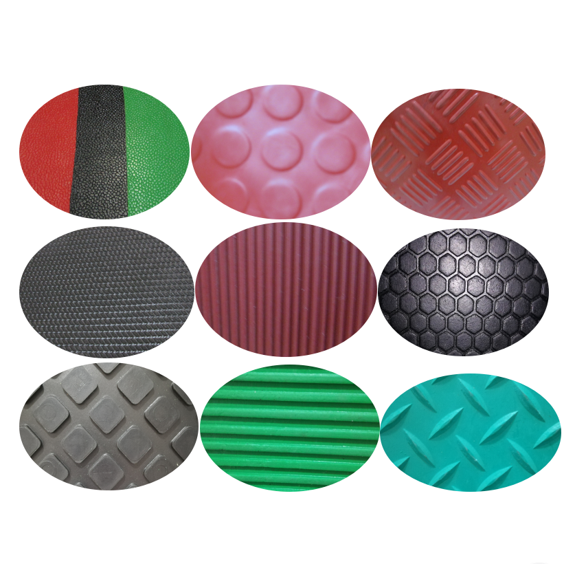 rubber factory produce different colors and patterns rubber flooring