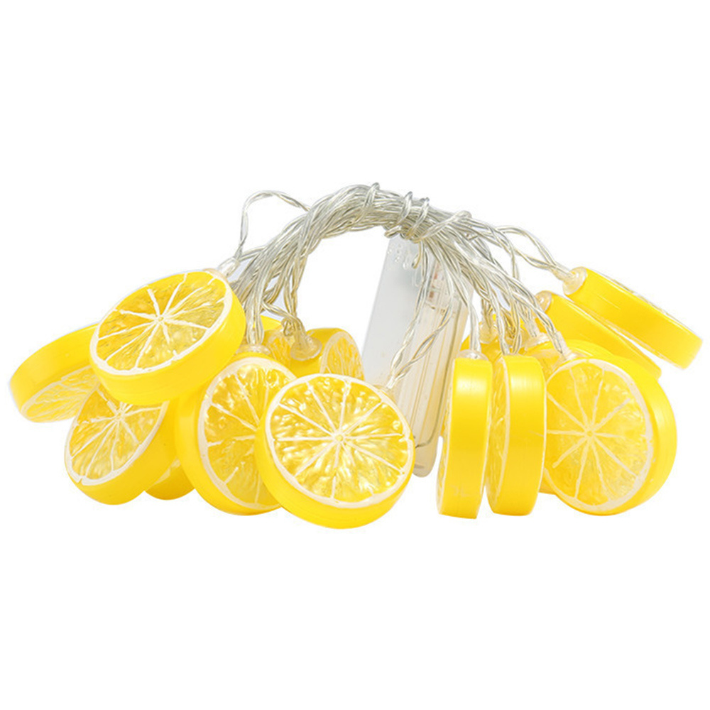 Hot selling fresh fairy tale light chain 1.35m 3AA battery box powered 10LED lemon-shaped warm white string light X13