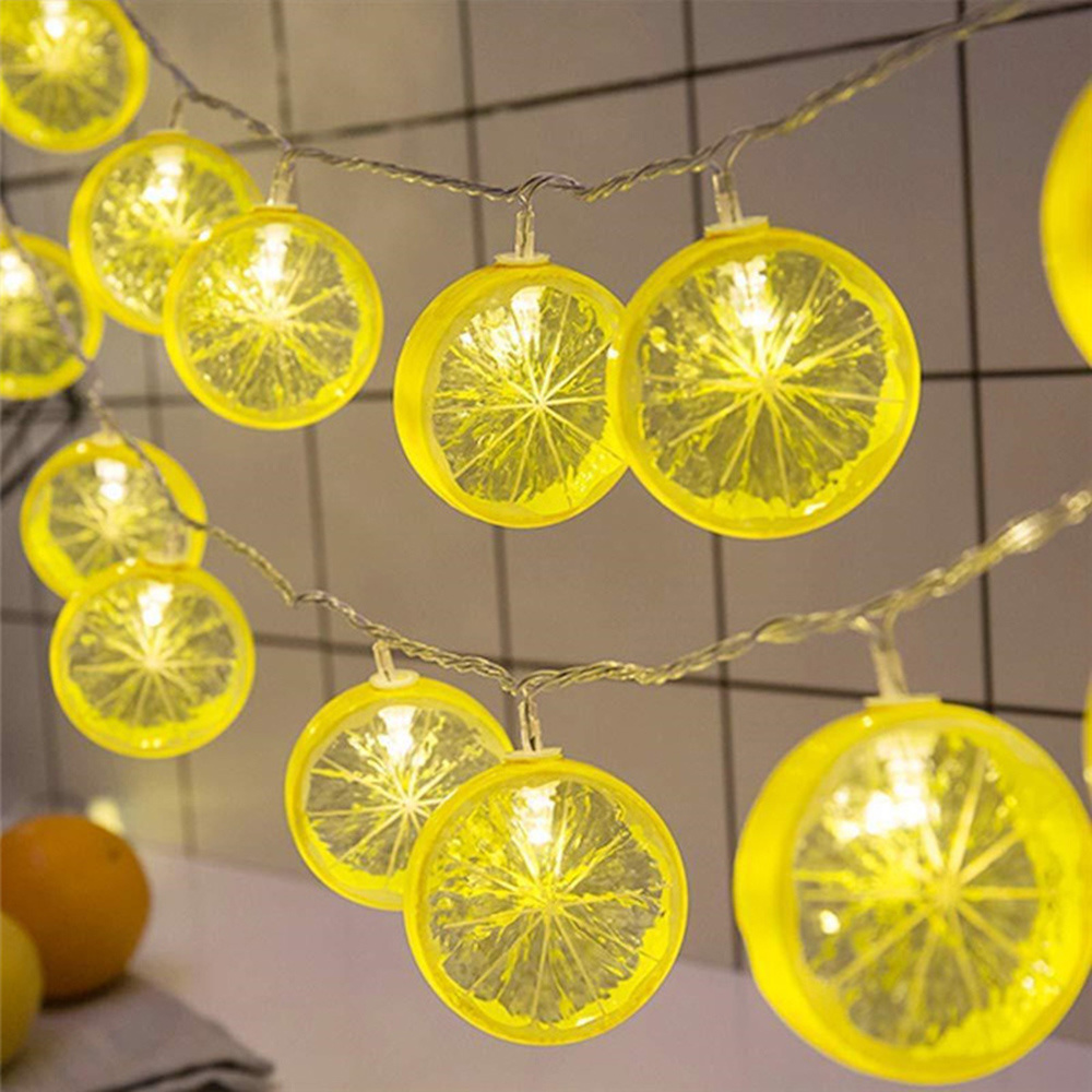 Hot selling fresh fairy tale light chain 1.35m 3AA battery box powered 10LED lemon-shaped warm white string light X13