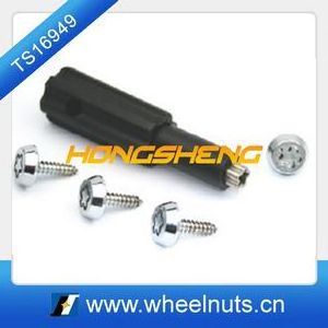 plate number lock car screw tyre lock