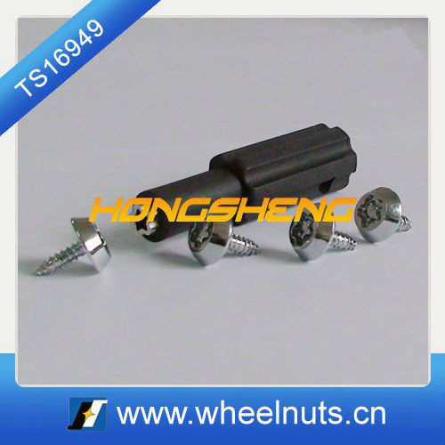 plate number lock car screw tyre lock