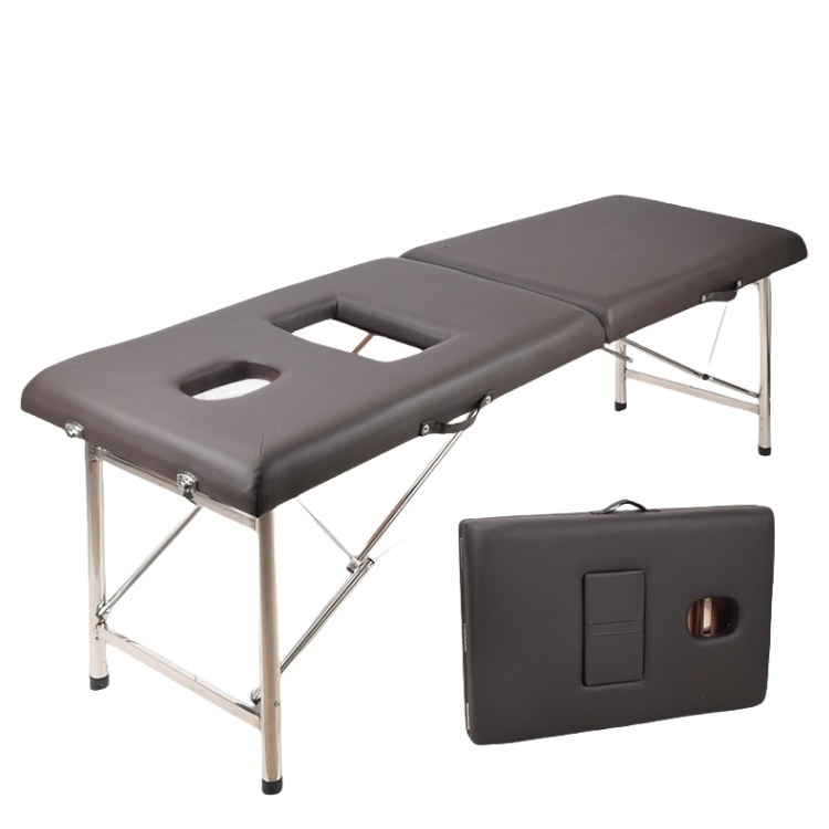 Massage Bed Spa Massage Table Stainless Steel Foldable Portable Massage Bed