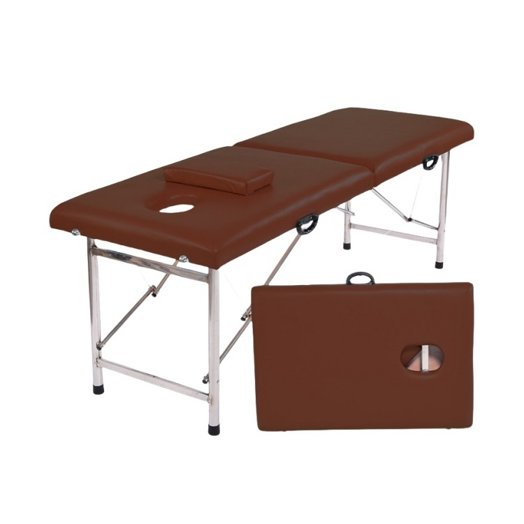 Massage Bed Spa Massage Table Stainless Steel Foldable Portable Massage Bed