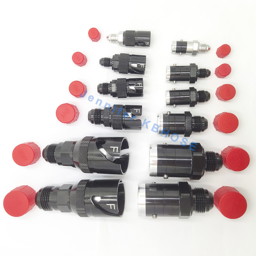 Aluminum ALLOY AN3 AN4 AN6 AN8 AN10 AN12 dry break Quick release connect fuel line hose fittings fuel adaptor