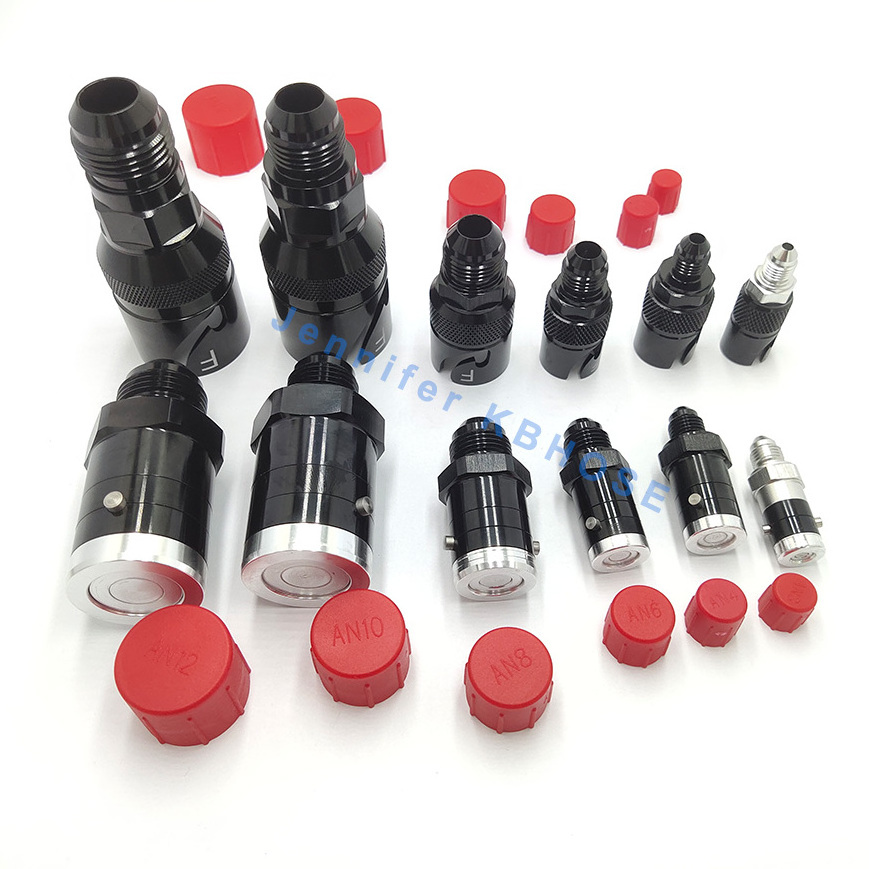 Aluminum ALLOY AN3 AN4 AN6 AN8 AN10 AN12 dry break Quick release connect fuel line hose fittings fuel adaptor