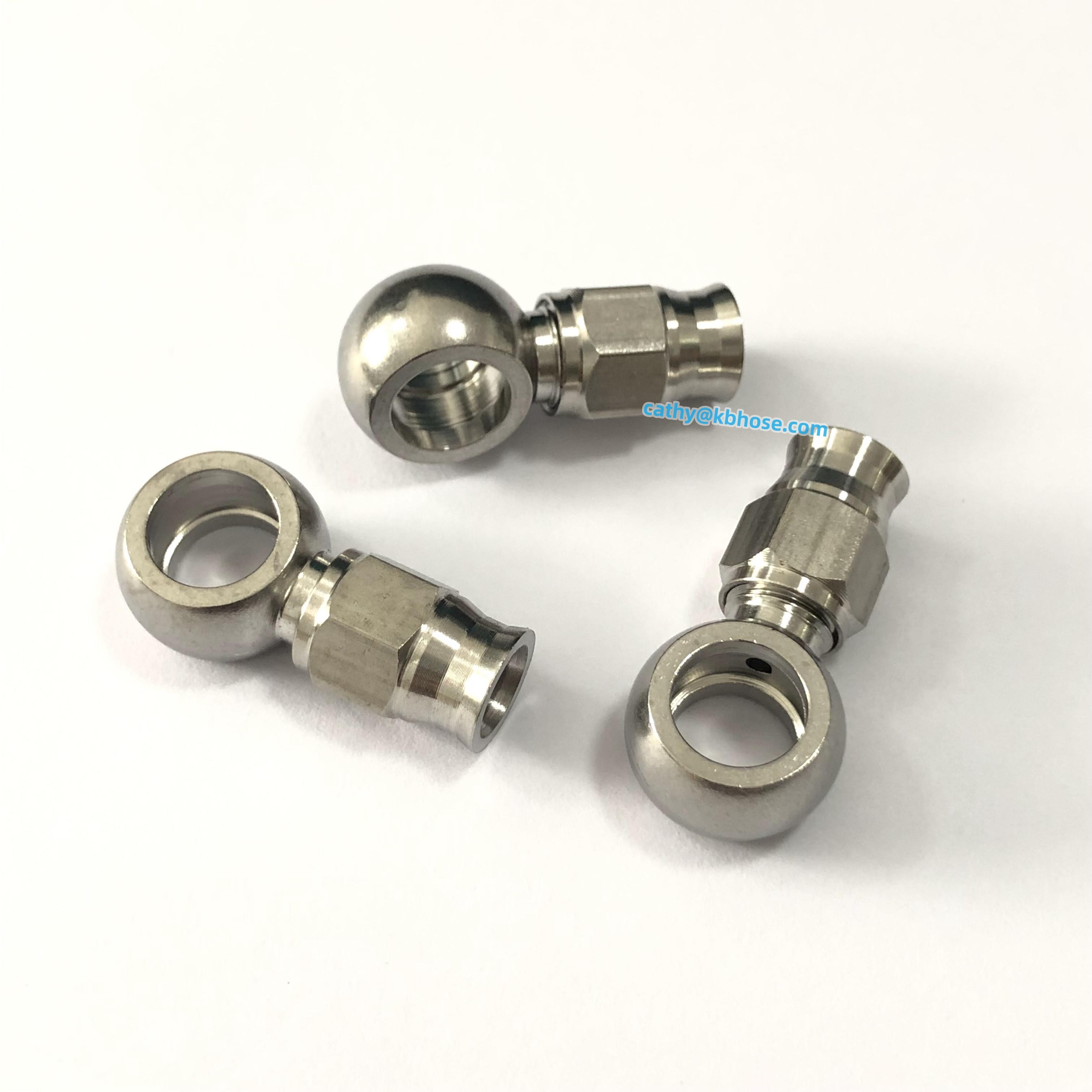 Auto motorcycle AN3 3AN Stainless Steel Straight Hydraulic Banjo Eye Brake Hose End Fitting for PTFE Brake Hose Line