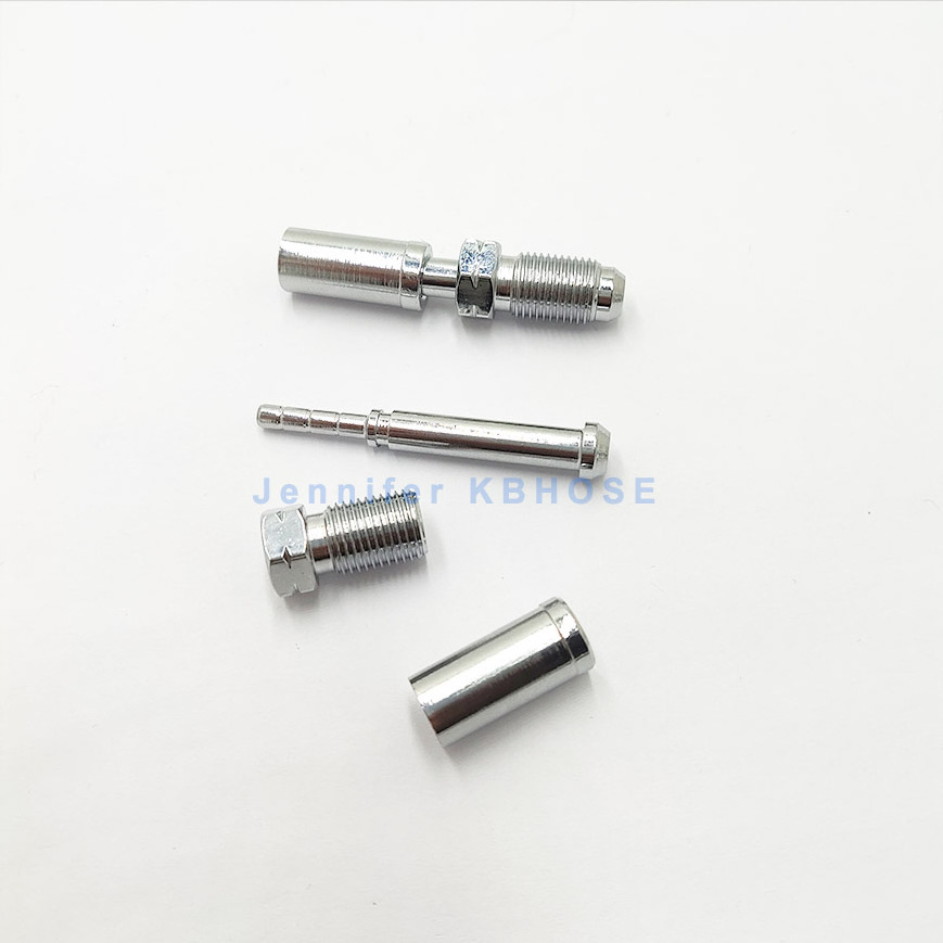 M10*1 Male Metric thread Brake hose end crimp fitting for 1/8