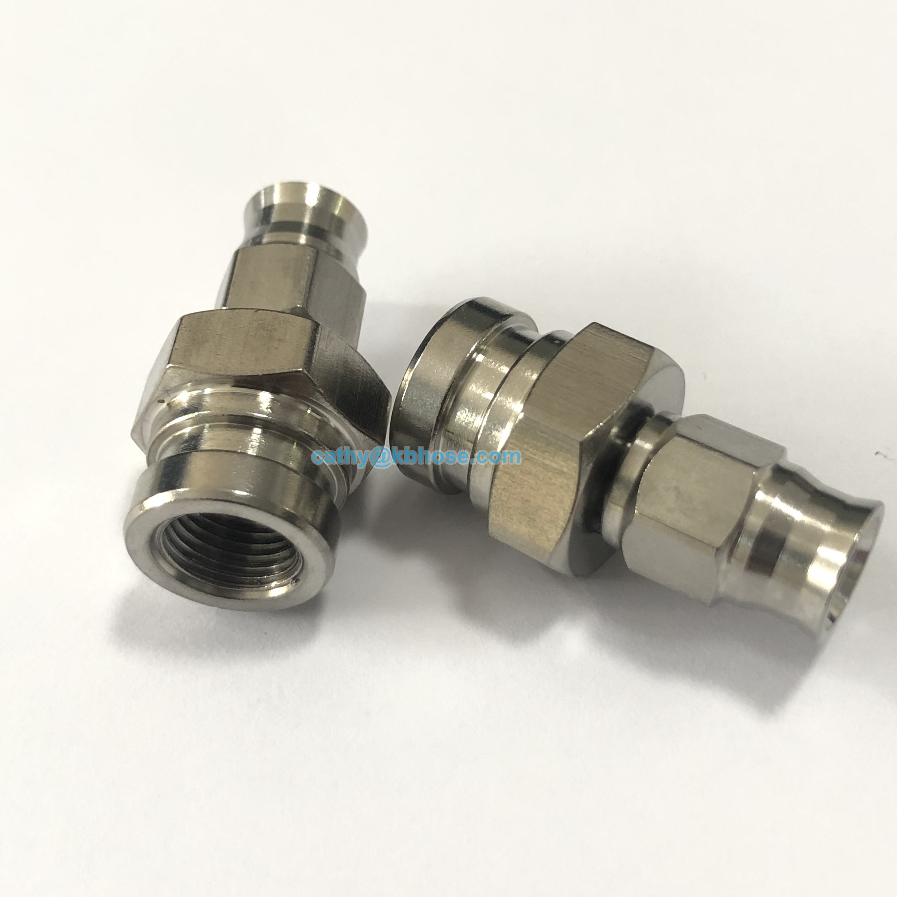 AN3 3AN Straight Stainless Steel M10*1 M10*1.25 Hexagon Convex Female Swivel Fittings Brake Hose End for PTFE Brake Hose Line